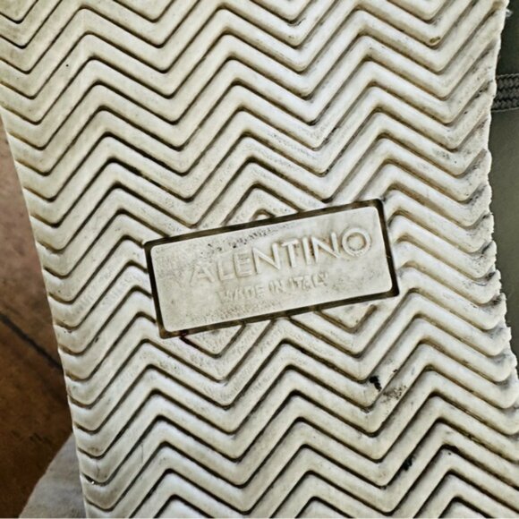 VALENTINO BY MARIO VALENTINO Jimmy Logo gray Leather lace up Sneaker men 11 - Picture 15 of 16